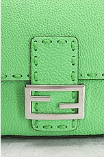 FWRD Renew Fendi Mama Baguette Shoulder Bag in Green, view 6, click to view large image.