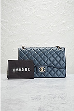 FWRD Renew Chanel Matelasse Caviar Turnlock Flap Chain Shoulder Bag in Navy, view 10, click to view large image.