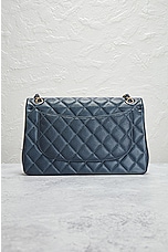 FWRD Renew Chanel Matelasse Caviar Turnlock Flap Chain Shoulder Bag in Navy, view 3, click to view large image.