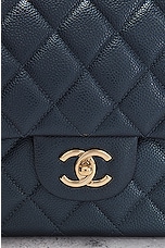 FWRD Renew Chanel Matelasse Caviar Turnlock Flap Chain Shoulder Bag in Navy, view 6, click to view large image.