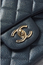 FWRD Renew Chanel Matelasse Caviar Turnlock Flap Chain Shoulder Bag in Navy, view 7, click to view large image.