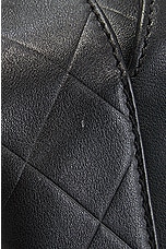 FWRD Renew Chanel Lambskin Boston Bag in Black, view 7, click to view large image.