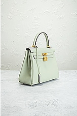 FWRD Renew Hermes Kelly 25 Togo Handbag in Gris Neve, view 4, click to view large image.