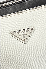FWRD Renew Prada 2 Way Shoulder Bag in White & Black, view 6, click to view large image.