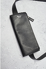 FWRD Renew Prada 2 Way Shoulder Bag in White & Black, view 8, click to view large image.