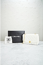 FWRD Renew Chanel Diana Caviar Chain Flap Shoulder Bag in White, view 10, click to view large image.
