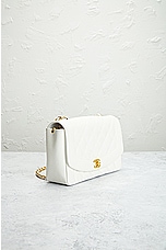 FWRD Renew Chanel Diana Caviar Chain Flap Shoulder Bag in White, view 4, click to view large image.