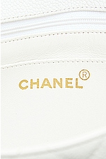 FWRD Renew Chanel Diana Caviar Chain Flap Shoulder Bag in White, view 5, click to view large image.