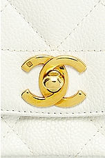 FWRD Renew Chanel Diana Caviar Chain Flap Shoulder Bag in White, view 6, click to view large image.