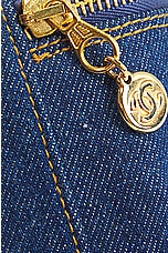 FWRD Renew Chanel Denim Vanity Bag in Dark Blue, view 8, click to view large image.