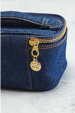 FWRD Renew Chanel Denim Vanity Bag in Dark Blue, view 9, click to view large image.