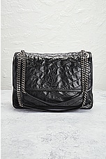 FWRD Renew Saint Laurent Large Niki Chain Bag in Noir, view 2, click to view large image.