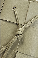 FWRD Renew Bottega Veneta Mini Bucket Crossbody Bag in Travertine & Gold, view 5, click to view large image.