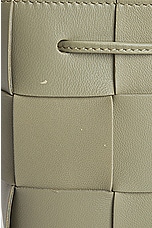 FWRD Renew Bottega Veneta Mini Bucket Crossbody Bag in Travertine & Gold, view 6, click to view large image.