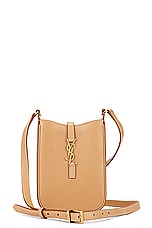 FWRD Renew Saint Laurent Pouch Crossbody Bag in Vintage Brown Gold, view 1, click to view large image.