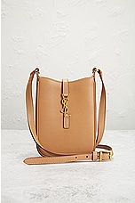 FWRD Renew Saint Laurent Pouch Crossbody Bag in Vintage Brown Gold, view 2, click to view large image.