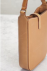 FWRD Renew Saint Laurent Pouch Crossbody Bag in Vintage Brown Gold, view 6, click to view large image.