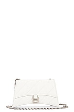 FWRD Renew Balenciaga Crush Wallet On Chain in Optic White, view 1, click to view large image.