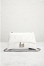 FWRD Renew Balenciaga Crush Wallet On Chain in Optic White, view 2, click to view large image.