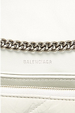 FWRD Renew Balenciaga Crush Wallet On Chain in Optic White, view 5, click to view large image.