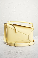 FWRD Renew Loewe Puzzle Edge Small Bag in Vanilla, view 2, click to view large image.