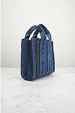 FWRD Renew Chloe Small Woody Tote Bag in Denim, view 4, click to view large image.