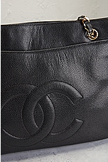 FWRD Renew Chanel Chain Tote Bag in Black, view 6, click to view large image.