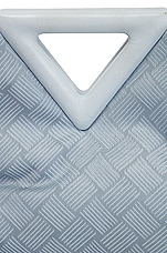 FWRD Renew Bottega Veneta Nylon Triangle Handle Pouch in Bubble & Silver, view 7, click to view large image.