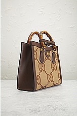 FWRD Renew Gucci Jumbo GG Bamboo 2 Way Handbag in Brown, view 4, click to view large image.