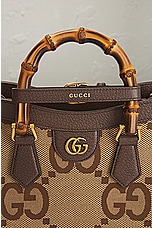 FWRD Renew Gucci Jumbo GG Bamboo 2 Way Handbag in Brown, view 5, click to view large image.