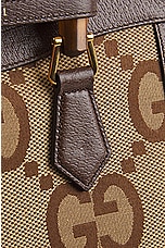 FWRD Renew Gucci Jumbo GG Bamboo 2 Way Handbag in Brown, view 6, click to view large image.