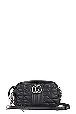 FWRD Renew Gucci GG Marmont Chain Shoulder Bag in Black, view 1, click to view large image.