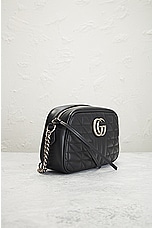 FWRD Renew Gucci GG Marmont Chain Shoulder Bag in Black, view 4, click to view large image.