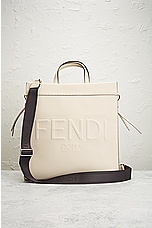 FWRD Renew Fendi Medium 2 Way Handbag in Ivory, view 2, click to view large image.