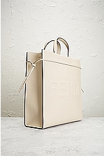 FWRD Renew Fendi Medium 2 Way Handbag in Ivory, view 4, click to view large image.