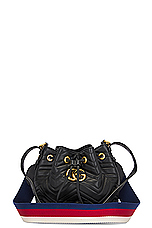 FWRD Renew Gucci GG Marmont Bucket Bag in Black, view 1, click to view large image.