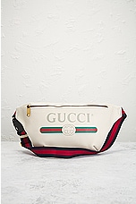 FWRD Renew Gucci Marmont Waist Bag in White, view 2, click to view large image.
