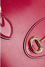 FWRD Renew Gucci Horsebit Leather Handbag in Burgundy, view 6, click to view large image.