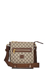FWRD Renew Gucci GG Supreme Shoulder Bag in Brown, view 1, click to view large image.