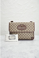 FWRD Renew Gucci GG Supreme Shoulder Bag in Beige, view 7, click to view large image.