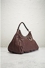 FWRD Renew Gucci Guccissima Handbag in Brown, view 4, click to view large image.