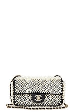FWRD Renew Chanel Pearl Flap Chain Shoulder Bag in Black & White, view 1, click to view large image.