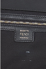 FWRD Renew Fendi Zucca Mama Baguette Shoulder Bag in Black, view 5, click to view large image.