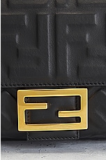 FWRD Renew Fendi Zucca Mama Baguette Shoulder Bag in Black, view 6, click to view large image.
