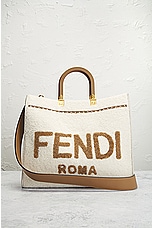 FWRD Renew Fendi Sunshine 2 Way Tote Bag in Cream, view 2, click to view large image.