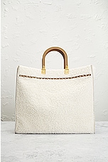 FWRD Renew Fendi Sunshine 2 Way Tote Bag in Cream, view 3, click to view large image.