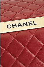 FWRD Renew Chanel Quilted Lambskin Single Flap Shoulder Bag in Red, view 5, click to view large image.