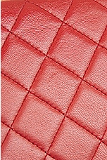 FWRD Renew Chanel Quilted Lambskin Single Flap Shoulder Bag in Red, view 9, click to view large image.