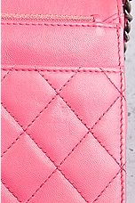 FWRD Renew Chanel Quilted Lambskin Boy Shoulder Bag in Pink, view 5, click to view large image.