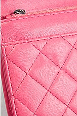 FWRD Renew Chanel Quilted Lambskin Boy Shoulder Bag in Pink, view 6, click to view large image.